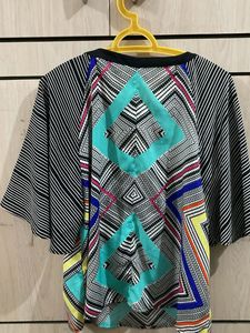Patterned Flutter Sleeve Top