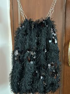 Black Sequin Tube Top