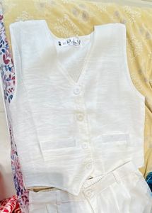 White Vest & Pant Set