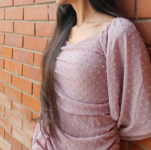 Lavender ruffle  Bodycon Dress