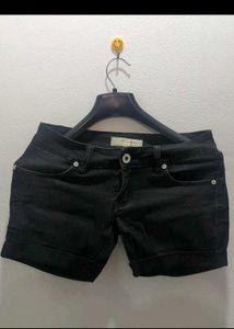 Black Denim Shorts