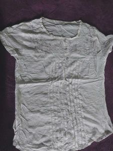 Embroidered White Blouse