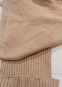 price drop! Tan Sweater Dress Set