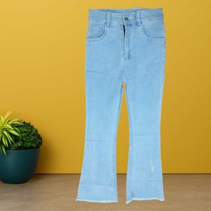 women blue bootcut jeans size 24 (O-26)