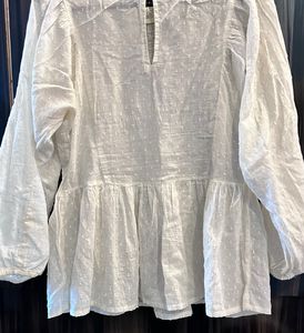 Off White Pure Cotton Zudio Top