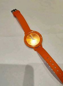 Vibrant Orange Wrist Watch