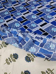 blue colour bedsheet