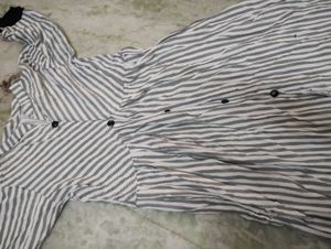 Striped Button-Down Dress