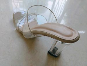 Clear Heel Mules