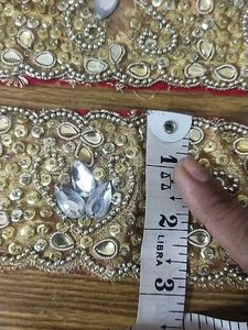 7 Meter Golden Colour Saree Lace