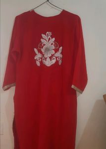 Red Kurta For Women