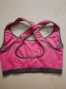 Pink Sports Bra