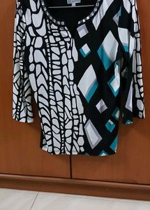 Patterned Embellished Top - M Size