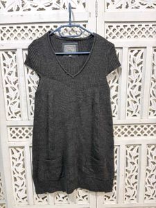 🎀Imported Gray Knitted Sweater Dress