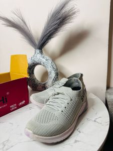 Gray Knit Sneakers