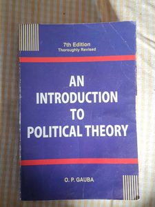 An Introduction To Political Theory By O.P. Gauba