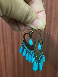 Boho Turquoise Chandelier Earrings