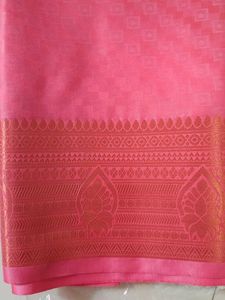 Pink Emboss Soft Silk Saree...