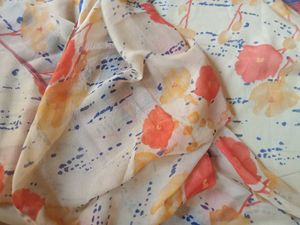 Floral Print Fabric Duppata/Stall