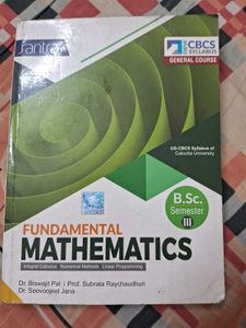Fundamental Mathematics B.Sc. Semester III