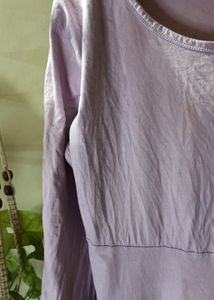 Lilac One Piece Dress In Tshirt Fabric From Brand Bewakoof Available In Size 3XL