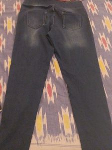 Star Print Denim Jeggings