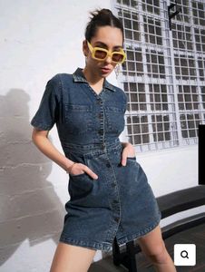 Denim Mini Shirt Dress