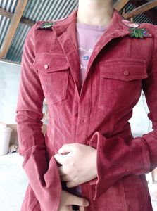 Cuodroy Long Jacket - Stunning Brick Reddish