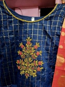 Anarkali With Dupatta Stone Work Embroidery Wor