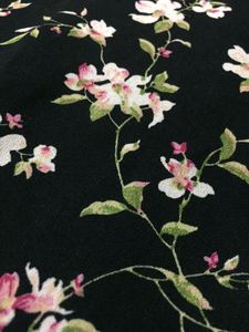 Van Heusen black floral chiffon top