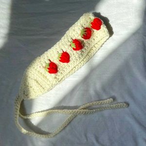 Crochet Strawberry Headband