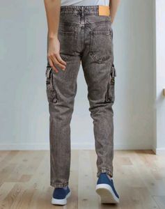 ✨ Brand New Full Length Stone Wash Cargo Jeans