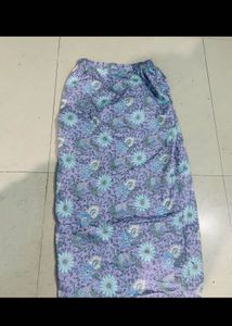 Lavender Long Floral Skirt