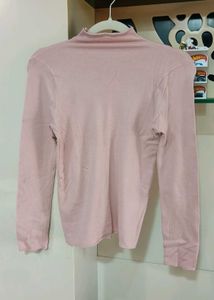 Pink Turtle Neck Long Sleeve Top