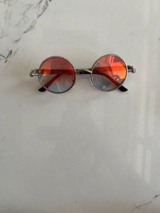 Round Red Lens Sunglasses