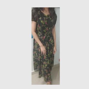 Floral Print Wrap Dress