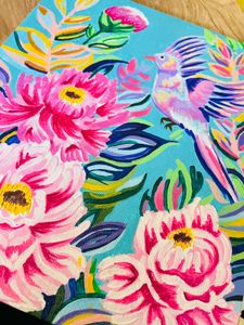 Beautiful Bird Acrylic Canvas Painting