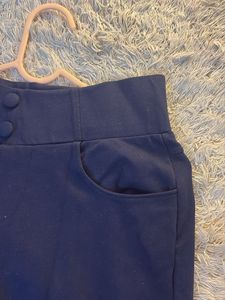Stylish Dark Blue Women's Pants