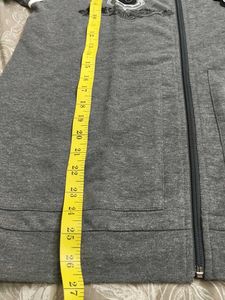 Gray Graphic Print Hoodie