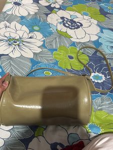 Olive Cylindrical Crossbody Bag