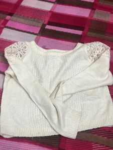 Elegant Cream Knit Sweater