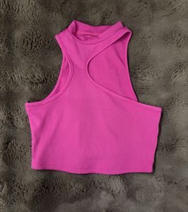 URBANIC Pink Cutout Tank Top