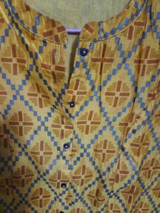 Yellow Patterned Kurta
