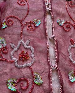 Sheer Sequin Embroidered Top