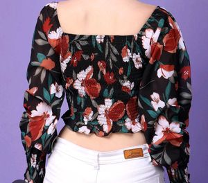 Floral Print Long Sleeve Top