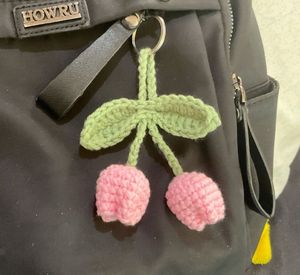 Crochet Tulip Keychain