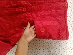 Red Puffer Jacket - Women&#39;s