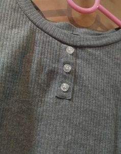 Grey Cropped Top