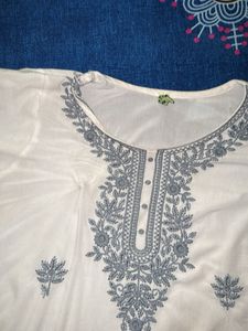 Short White Colour kurti