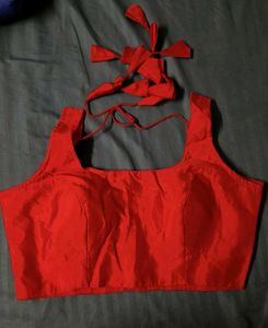 Red Saree Blouse - Free size Readymade